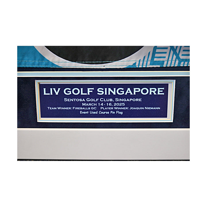 LIV Golf Singapore Tournament Used Course Hole #3 Framed Pin Flag