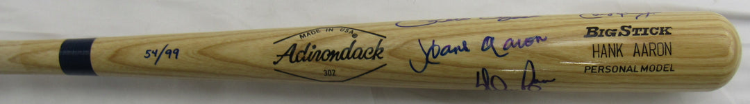 Hank Aaron Pete Rose Nolan Ryan Cal Ripken Jr Signed Rawlings Baseball Bat JSA BA09034