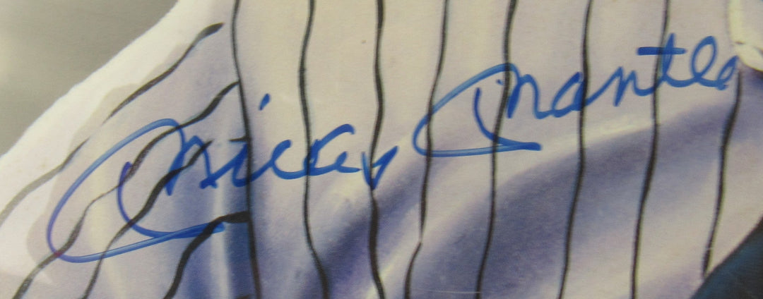 Mickey Mantle Signed Auto 18x24 Baseball Poster JSA BA09036