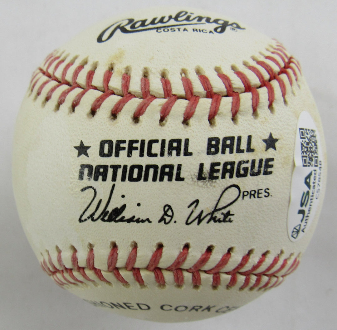 Red Schoendiest Signed Rawlings Baseball JSA CS78548