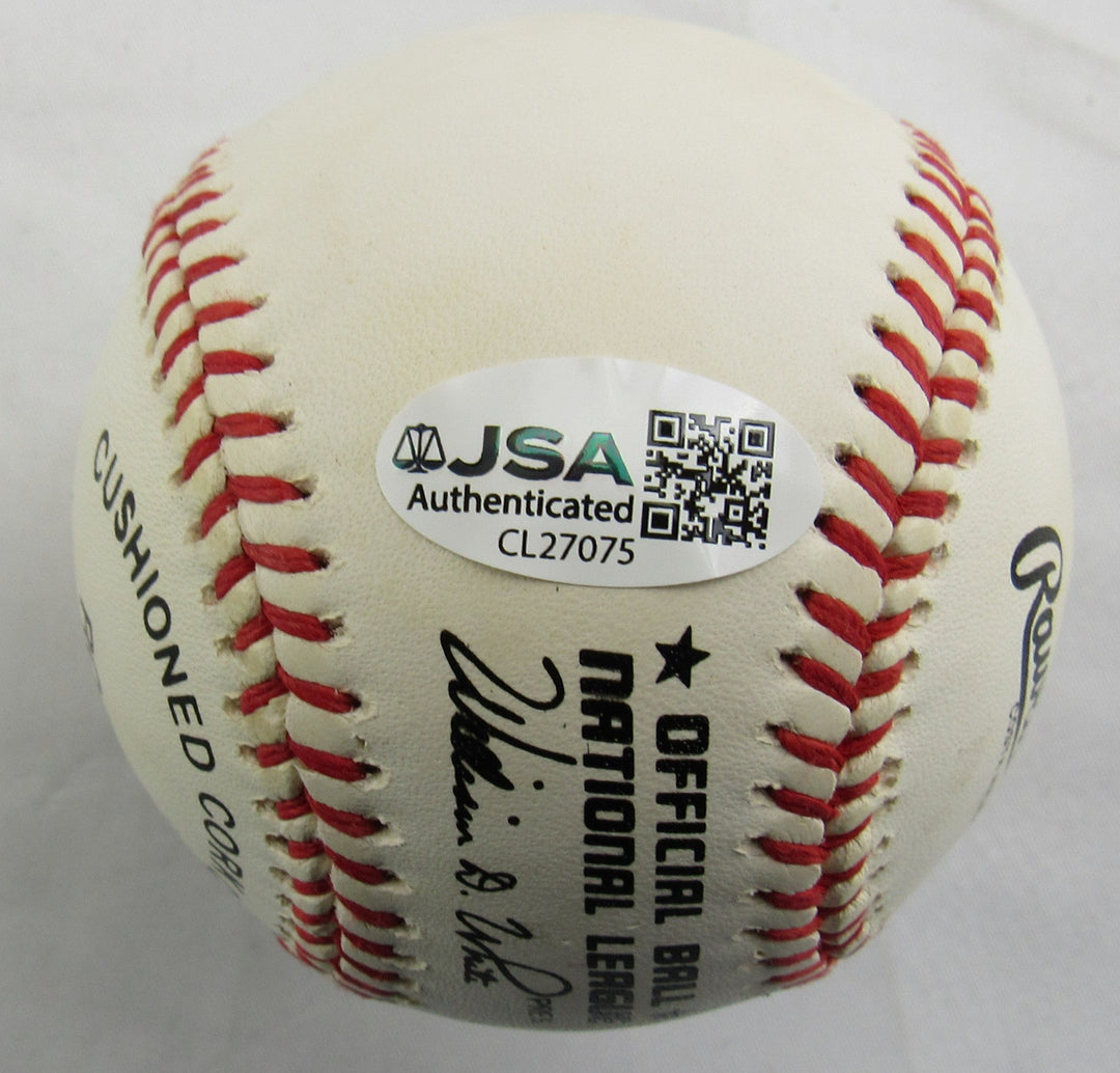 Ernie Banks Signed Auto Rawlings Baseball JSA CL27075