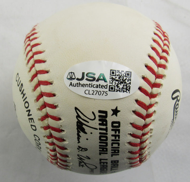 Ernie Banks Signed Auto Rawlings Baseball JSA CL27075