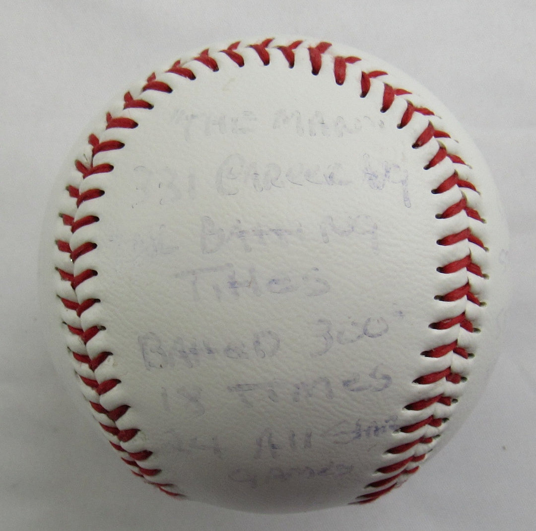 Stan Musial Stat Baseball Signed Auto Rawlings Baseball