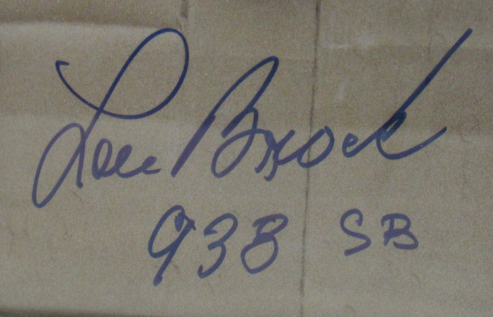 Lou Brock Signed Framed Auto 11x14 Photo Steiner Hologram