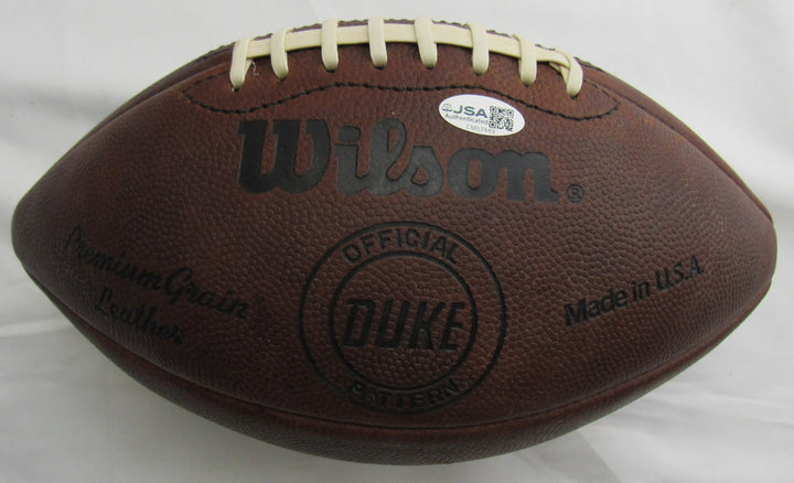 Y.A Tittle Signed Auto Wilson Football JSA CM07449 w/3 Inscriptions