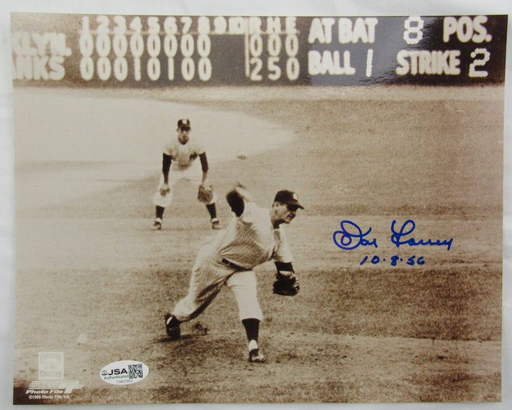 Don Larsen Signed Auto 8x10 Photo JSA CM07403