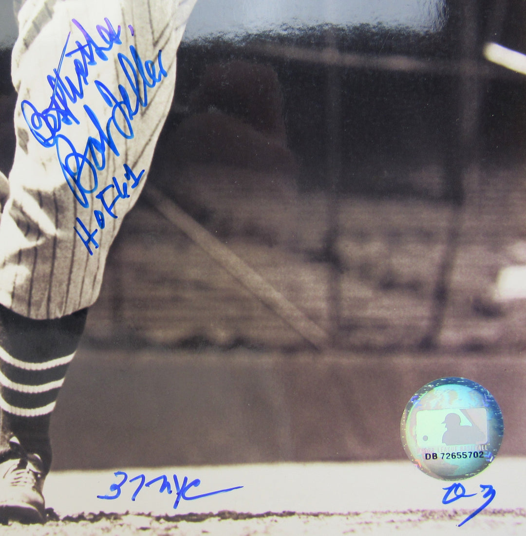 Bob Feller Signed Auto 8x10 Photo JSA CM07398 w/many inscriptions