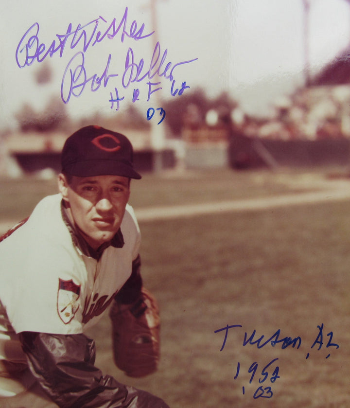 Bob Feller Signed Auto 8x10 Photo JSA CM07383 w/many inscriptions