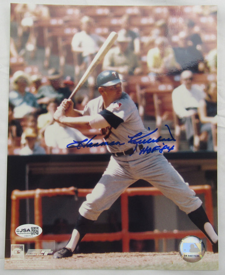 Harmon Killebrew Signed Auto 8x10 Photo JSA CM07372 w/HOF 84