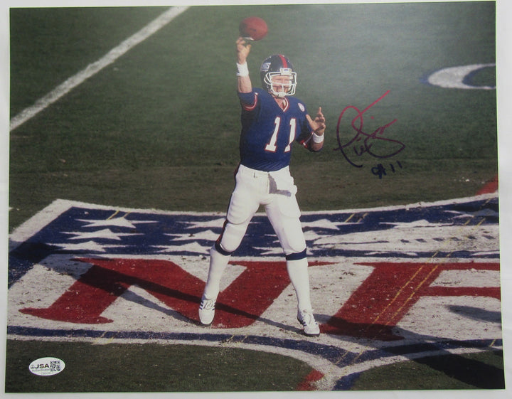 Phil Simms Signed Auto 11x14 Photo JSA CM07411