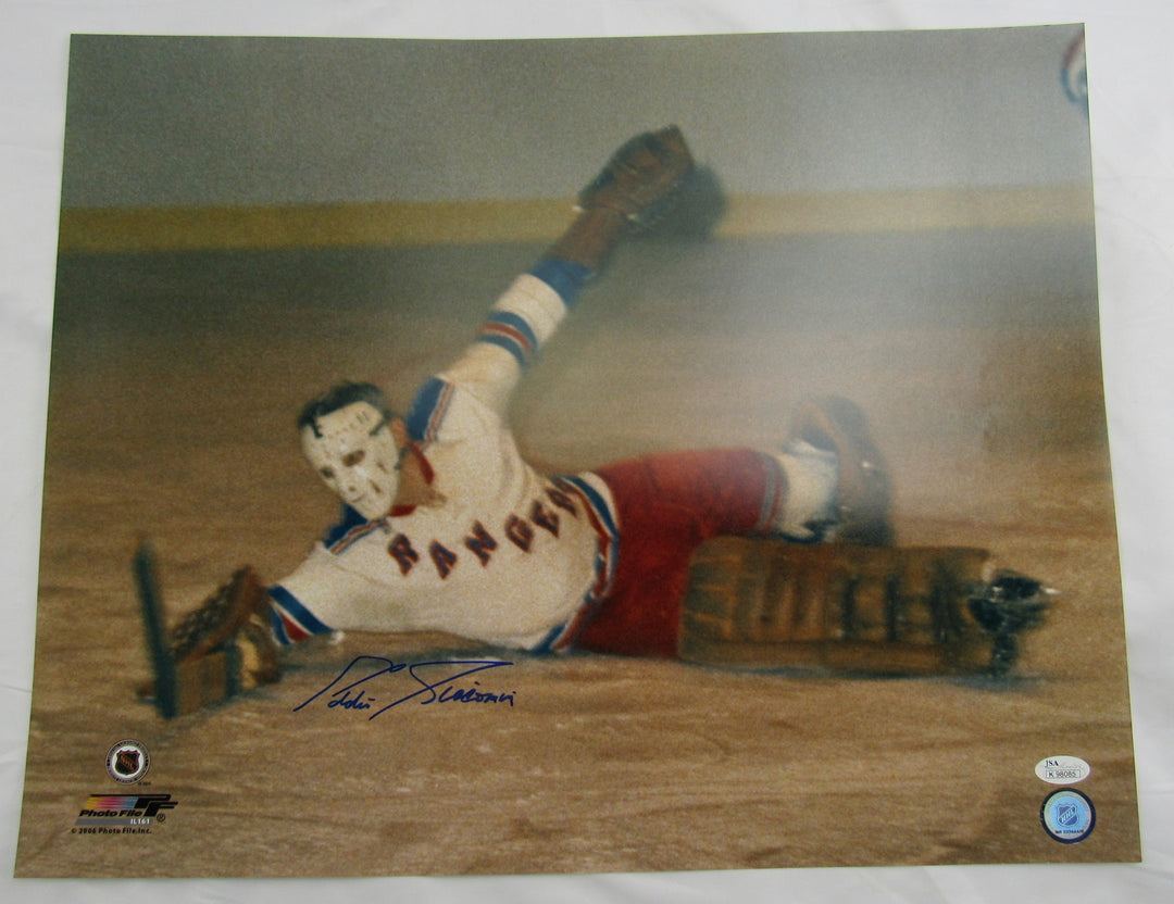 Eddie Giacomin Signed Auto 16x20 Photo JSA K98085