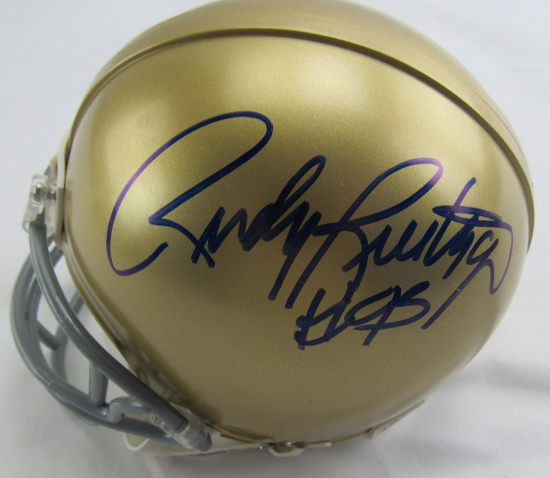 Rudy Ruettiger Signed Auto Mini Helmet JSA CM07464