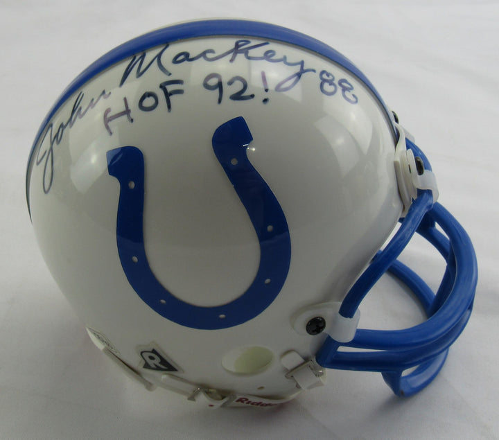 John Mackey Auto Colts Mini Helmet JSA CM07473