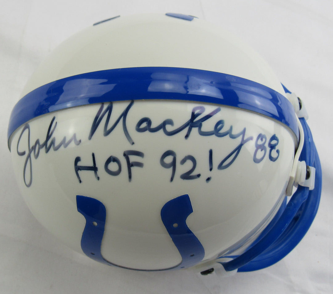 John Mackey Auto Colts Mini Helmet JSA CM07473