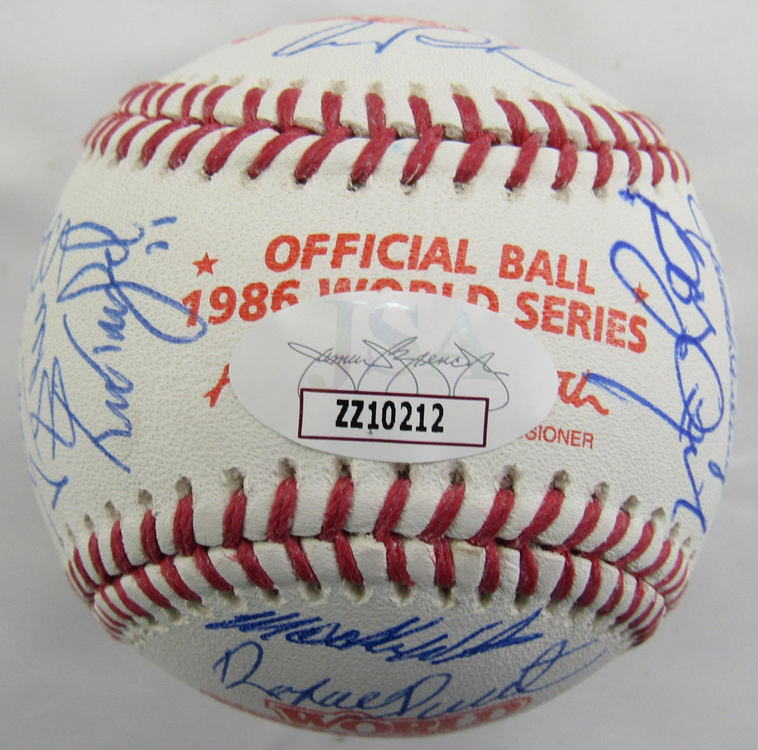 1986 World Series Champion New York Mets Signed Auto Rawlings 1986 World Series Baseball JSA ZZ10212
