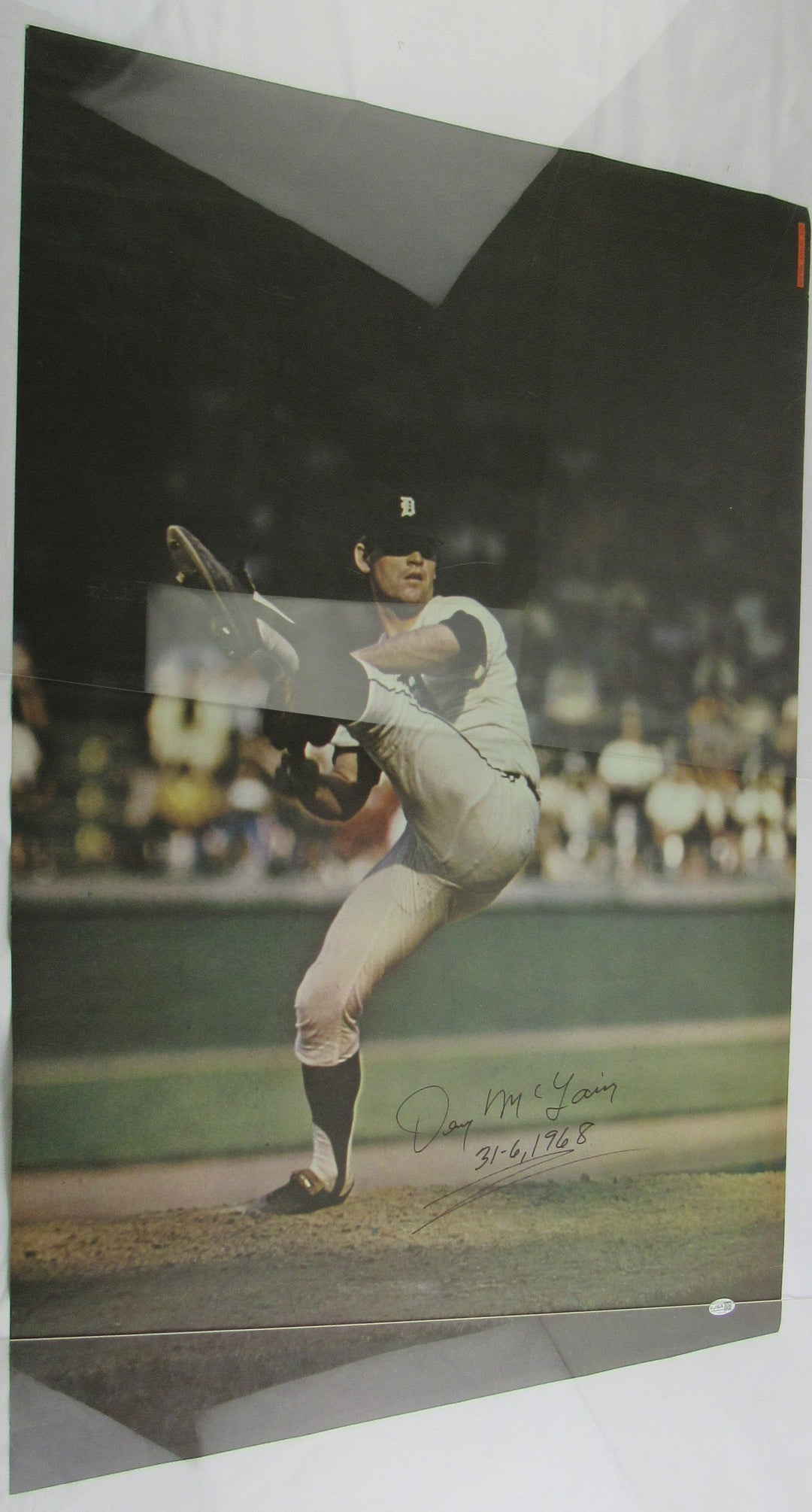 Denny McLain Auto Sports Illustrated 24x36 Baseball Poster JSA CM07490