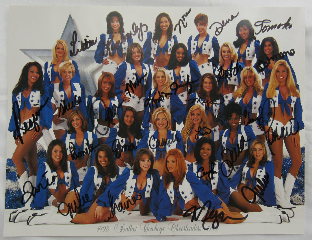 1998 Dallas Cowboys Cheerleaders Signed 8.5x11 Photo - Team Photo