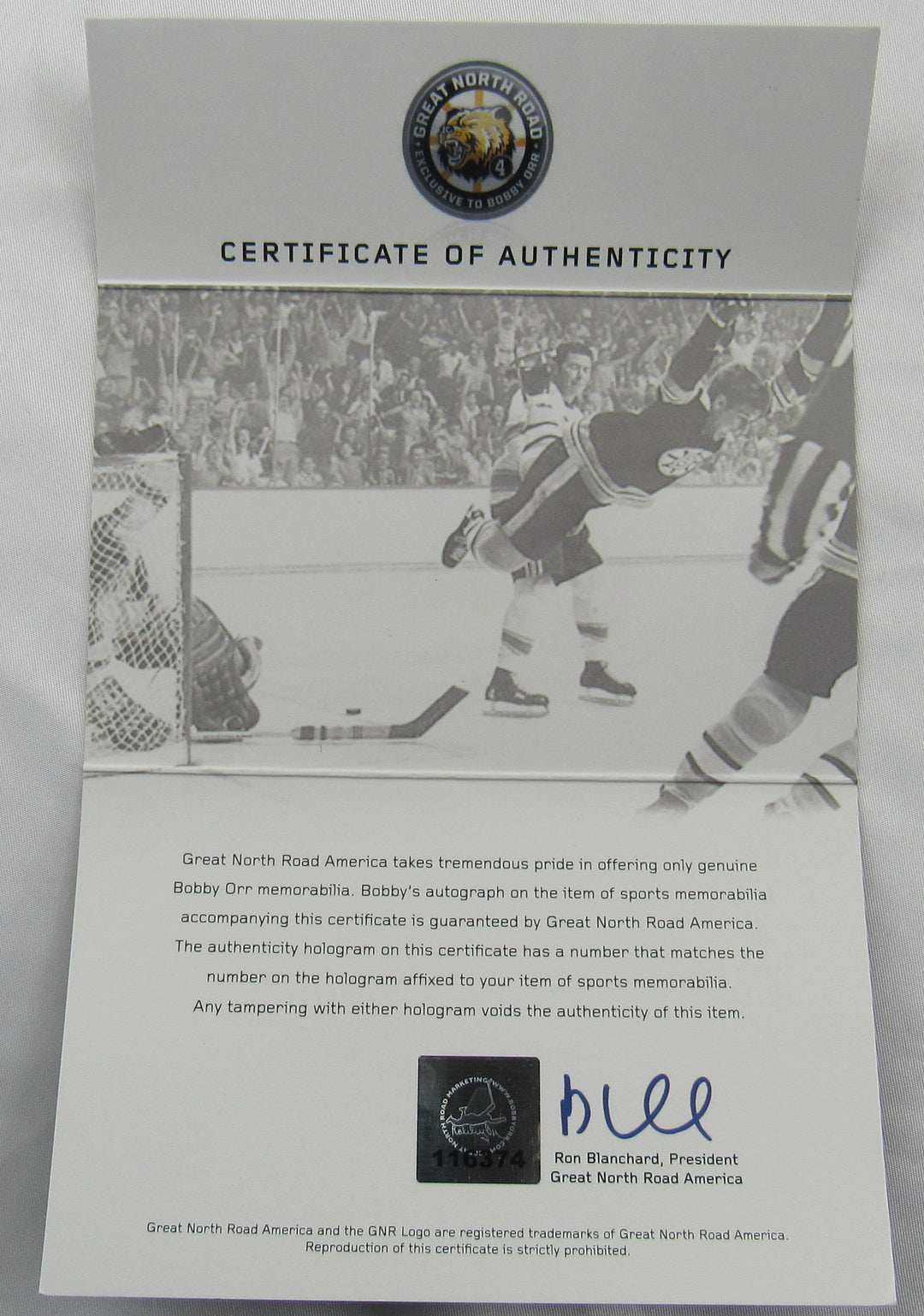 Bobby Orr Signed Hockey Jersey GNR COA
