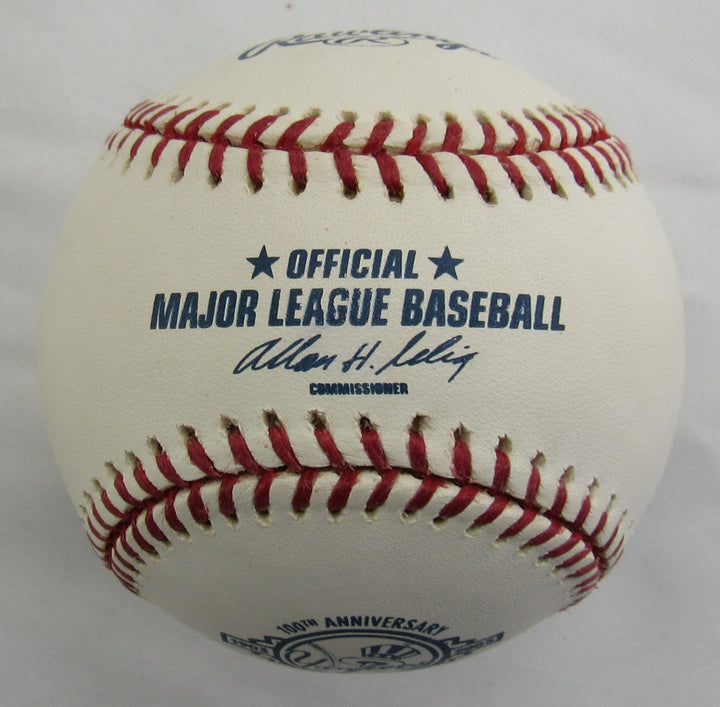 Don Zimmer Signed Auto Rawlings Yankees 100th Anniversary Baseball B152