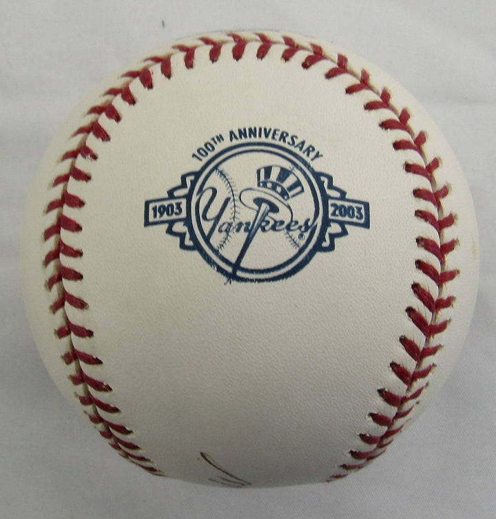 Don Zimmer Signed Auto Rawlings Yankees 100th Anniversary Baseball B152