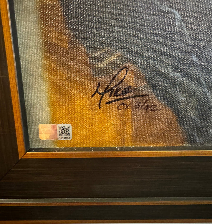 Mariano Rivera New York Yankees Autographed Signed Inscribed A Tribute to Number 42 16x20 Framed Canvas LE 42