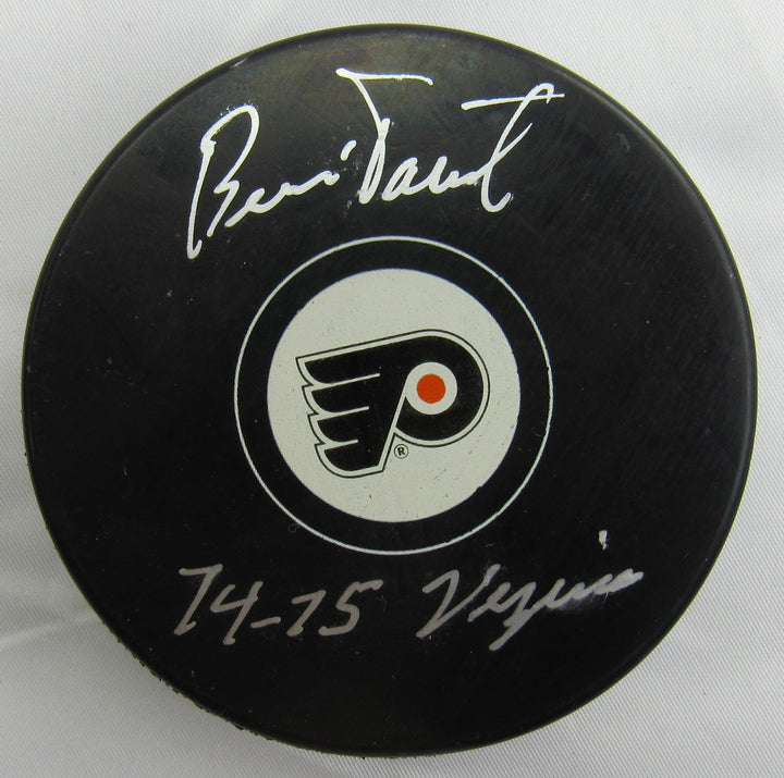 Bernie Parent Signed Kings Logo Hockey Puck w/ Insc JSA WB421404