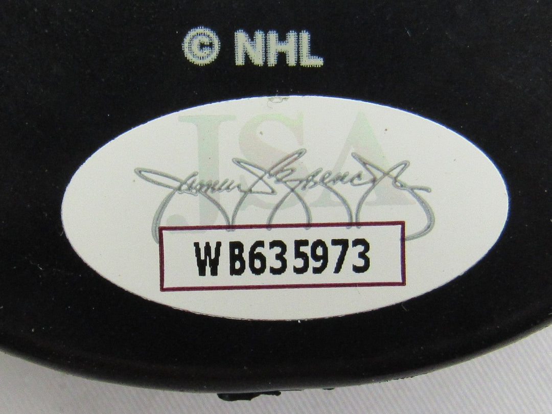 Bernie Parent Signed Kings Logo Hockey Puck w/ Insc JSA WB421404