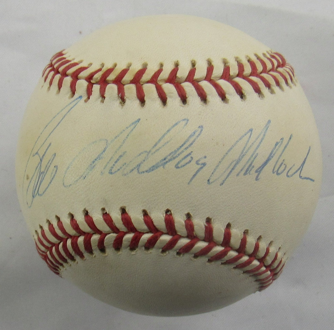 Bill Mad Dog Madlock Signed Auto Rawlings Baseball JSA CN60131