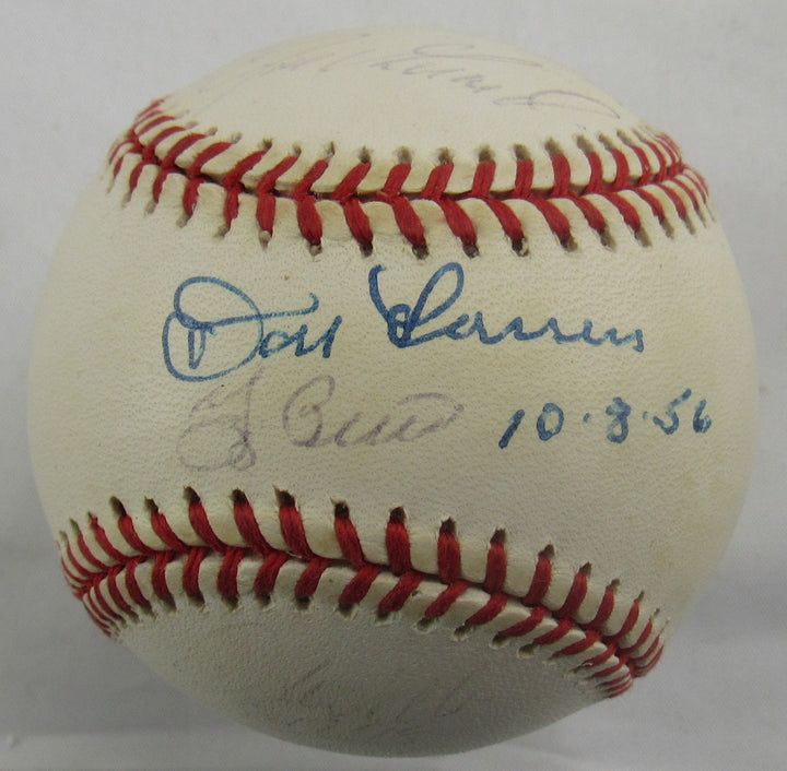Don Larsen Yogi Berra w/4 Others - PG Yankees Ball - Multi Signed Auto Rawlings Baseball JSA CN60108