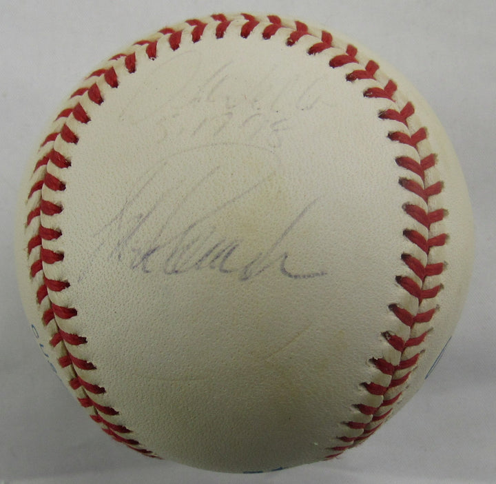 Don Larsen Yogi Berra w/4 Others - PG Yankees Ball - Multi Signed Auto Rawlings Baseball JSA CN60108