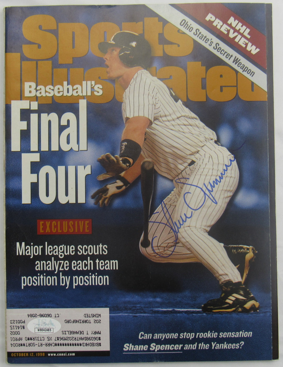 Shane Spencer Signed Sports Illustrated Magazine JSA WB042485