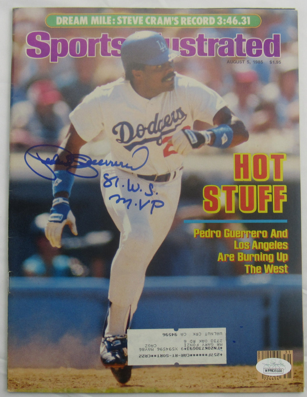 Pedro Guerrero Signed Sports Illustrated Magazine WPP835100