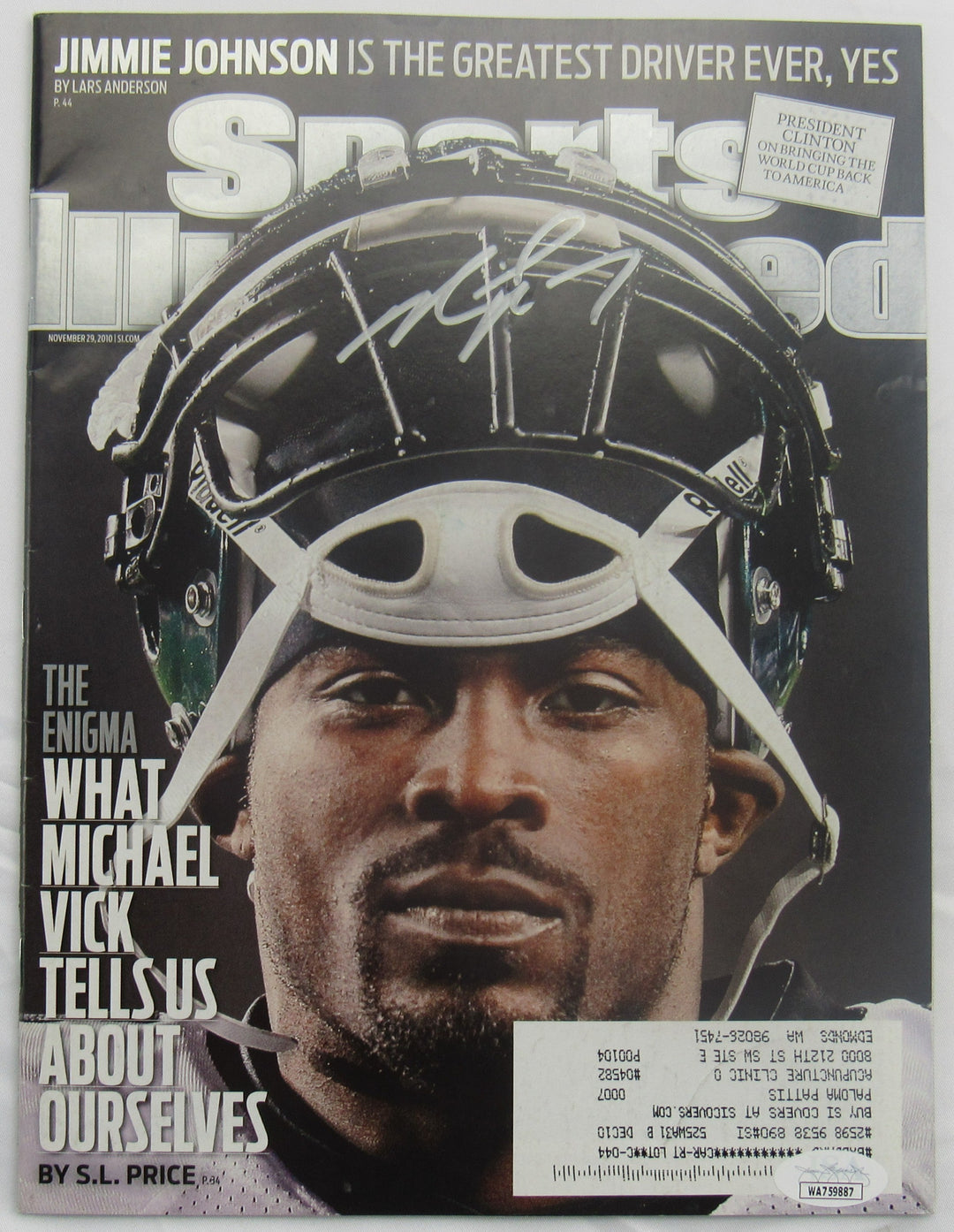 Michael Vick Signed Sports Illustrated Magazine JSA WA759887