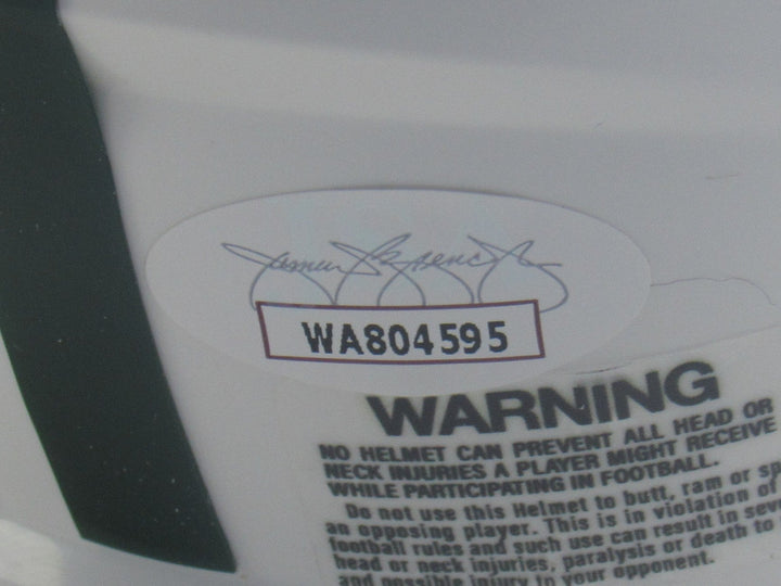 Wayne Chrebet Signed Auto Replica Jets Mini Helmet JSA WA804595