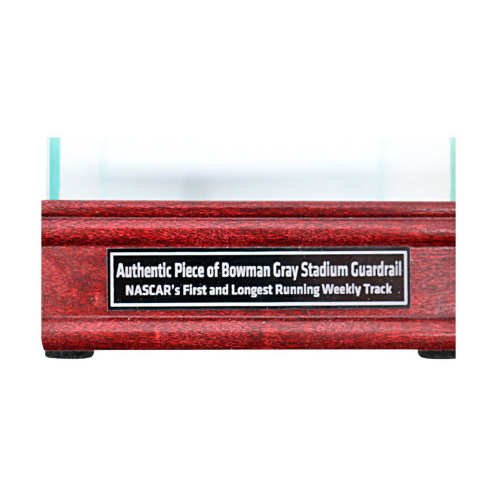 Bowman Gray Stadium Authentic Piece of Actual Guardrail in Desktop Display Case