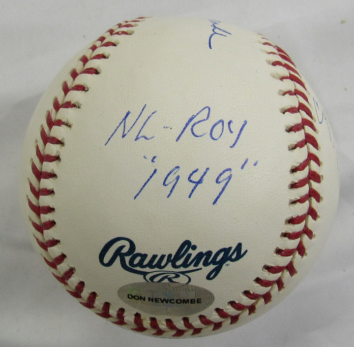 Don Newcombe Signed Auto "Stat" Rawlings Baseball w/ Insc Steiner Hologram