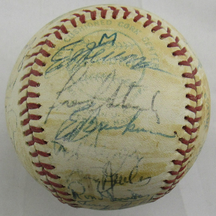 Thurman Munson Elston Howard Sparky Lyle +16 Signed Auto Yankees Team Signed Baseball PSA/DNA LOA V06430