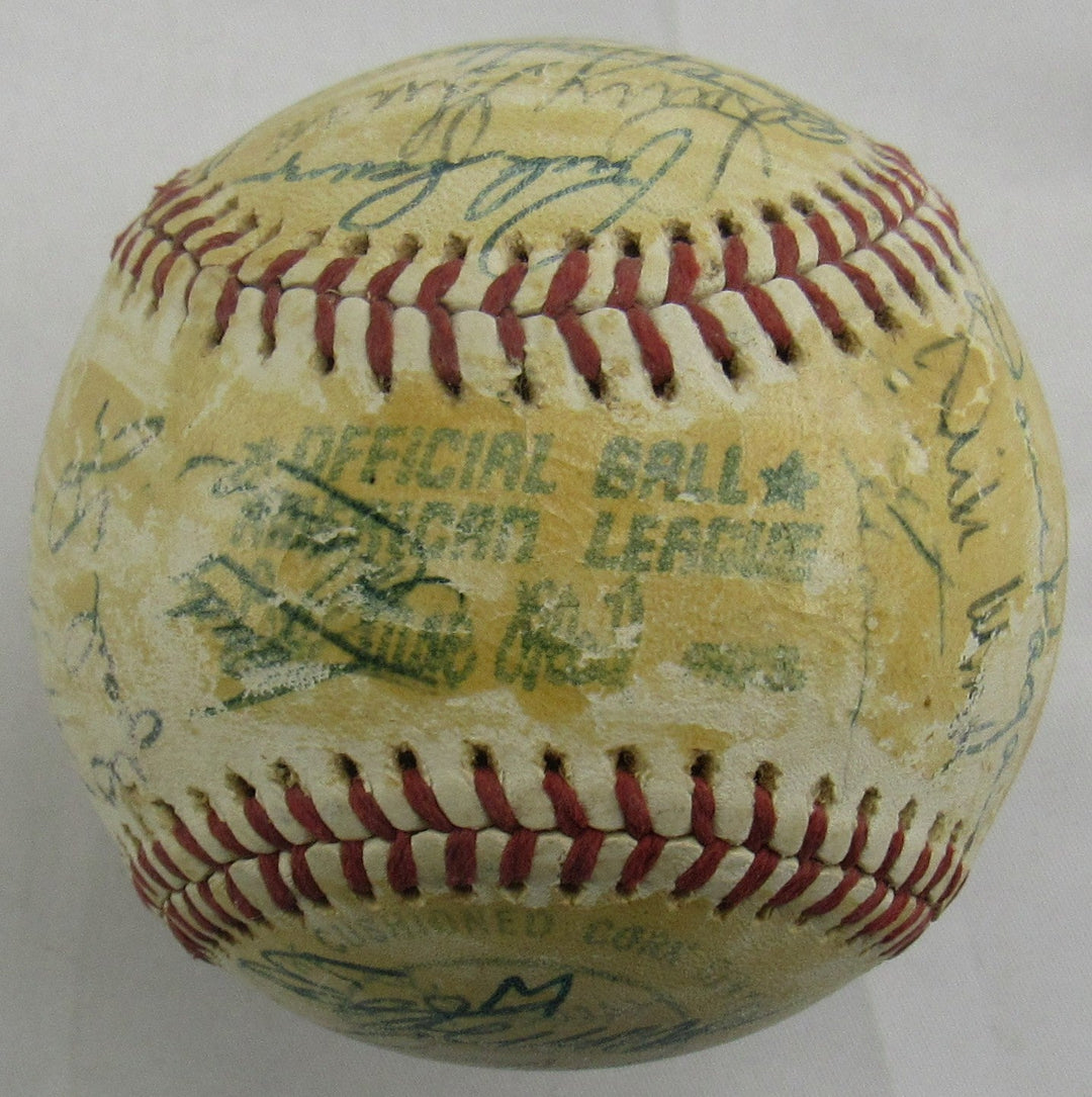 Thurman Munson Elston Howard Sparky Lyle +16 Signed Auto Yankees Team Signed Baseball PSA/DNA LOA V06430