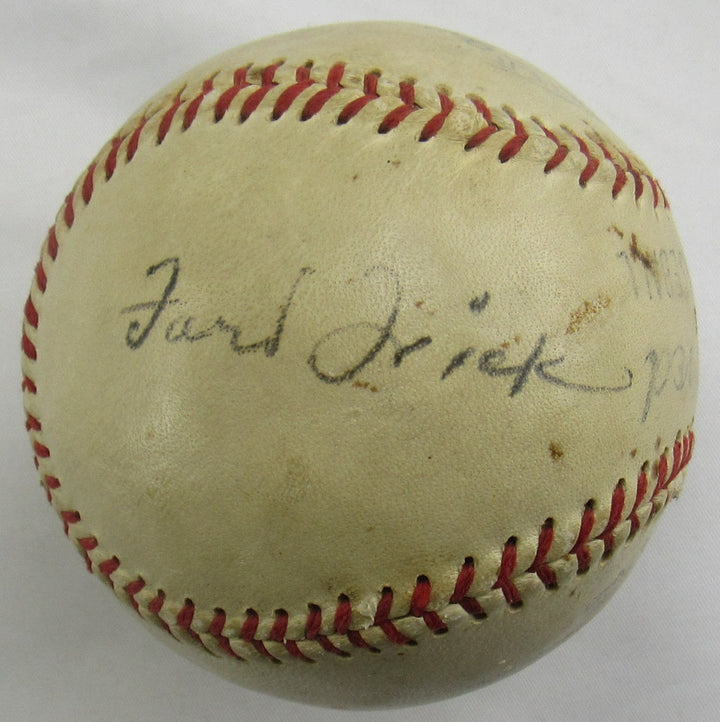 Tris Speaker Dizzy Dean Ford Frick +2 Signed Auto Baseball JSA LOA Y96327