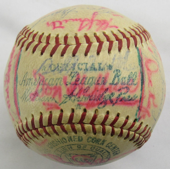 Joe Morgan Dick Williams Roger Maris +29 Signed Auto 1959 Athletics Team Signed Baseball PSA/DNA LOA S10973