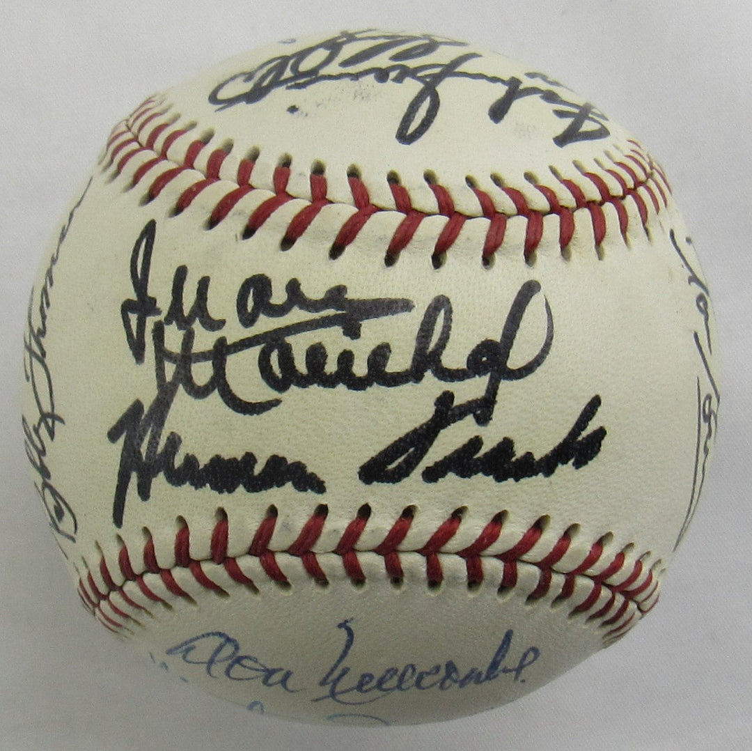 Circa 1980's Old-Timers Reunion George Bush 41 , Juan Marichal Enos Slaughter +15 Signed Auto Baseball JSA LOA B18955