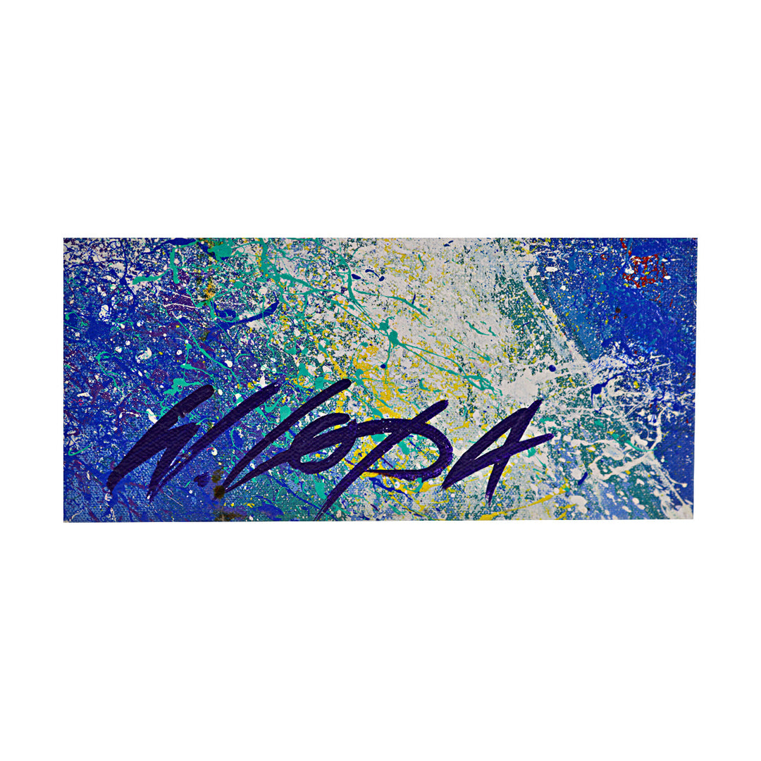 Peyton Manning Indianapolis Colts Autographed Signed Bill Lopa Artist Embellished Stretched Canvas LE 2/18