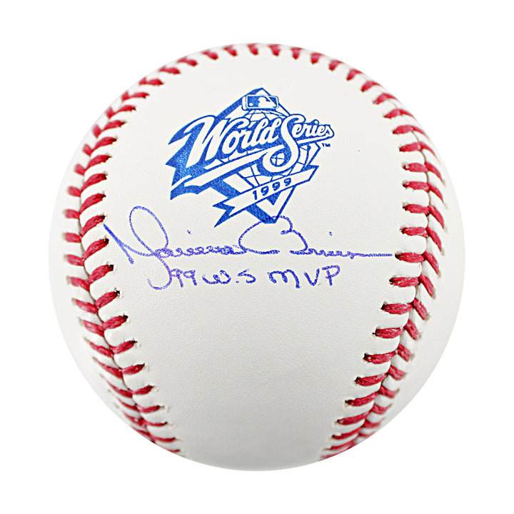 Mariano Rivera New York Yankees Autographed Inscribed 1999 World Series Logo Baseball (CX Auth)
