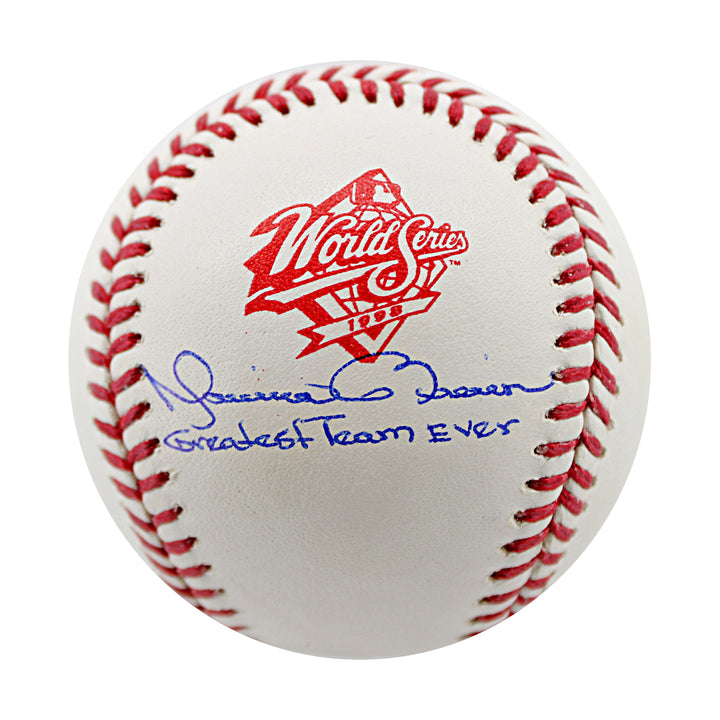Mariano Rivera New York Yankees Autographed Inscribed 1998 World Series Logo Baseball (CX Auth)