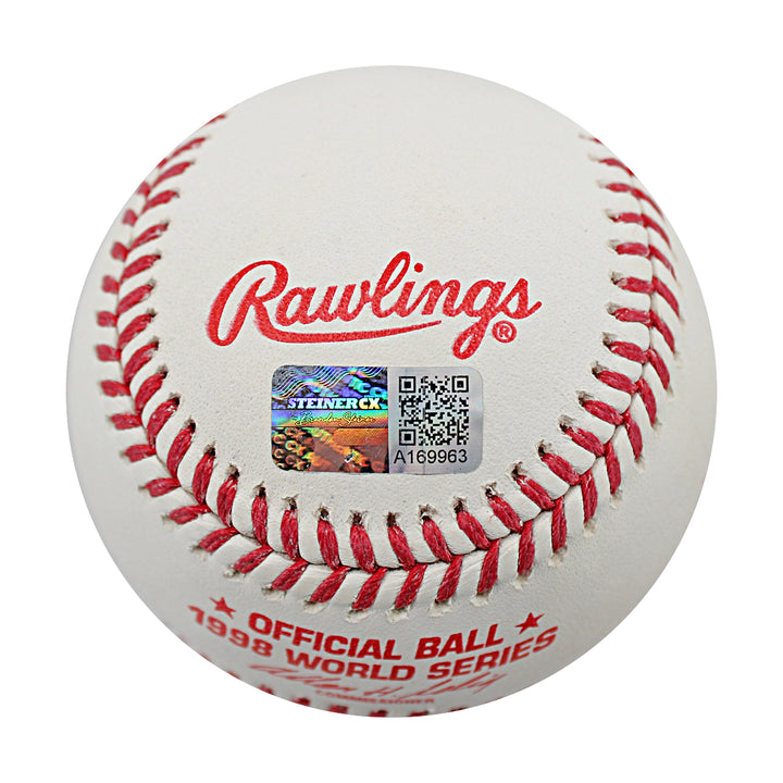 Mariano Rivera New York Yankees Autographed Inscribed 1998 World Series Logo Baseball (CX Auth)