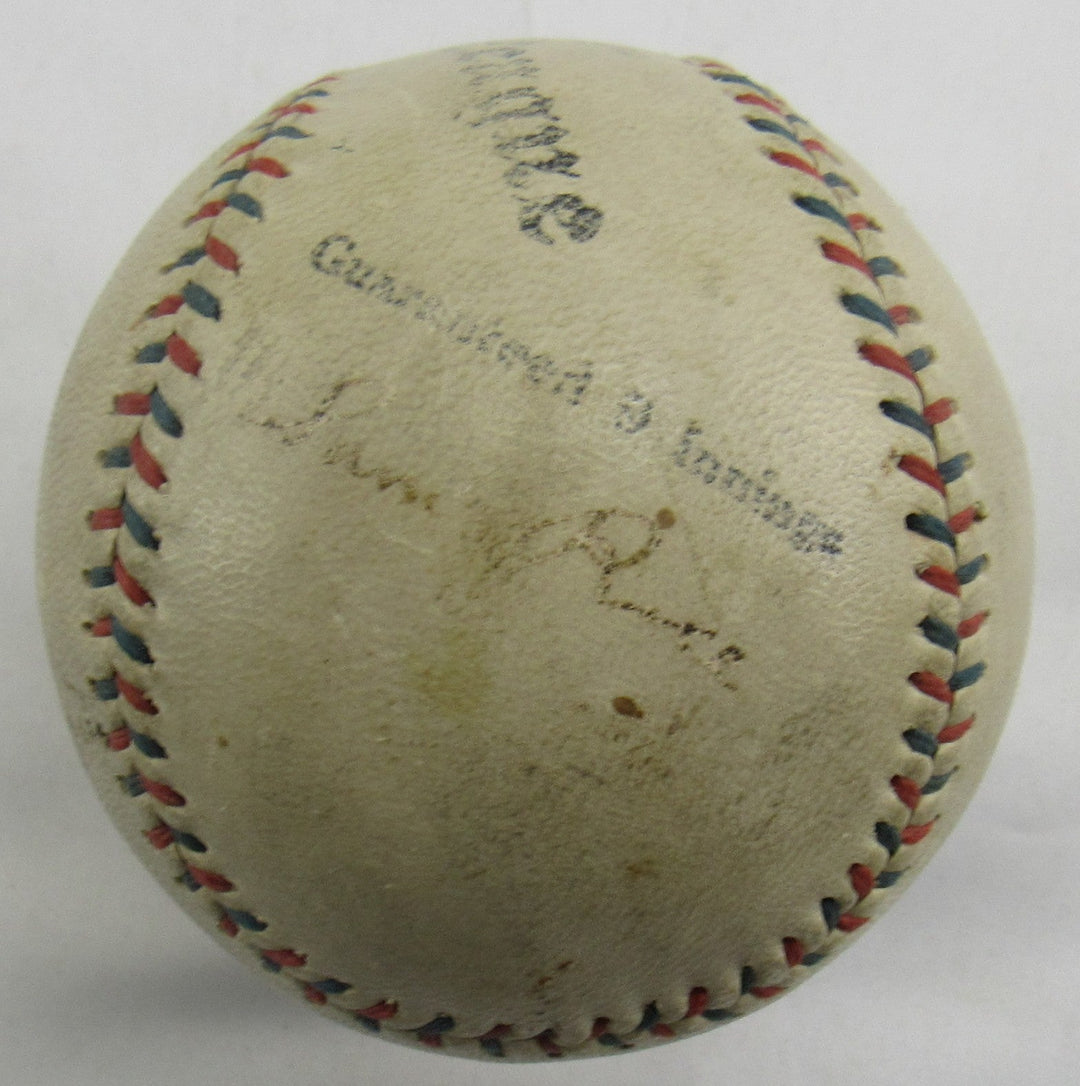 Walter Johnson Sam Rice Clark Griffith Signed Auto Baseball PSA/DNA LOA M86144