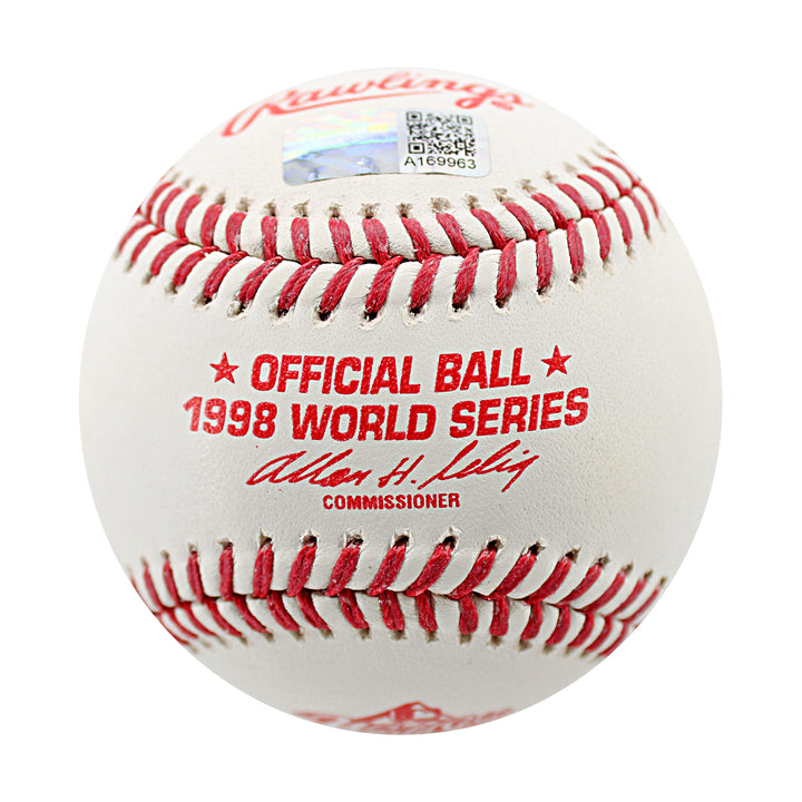 Mariano Rivera New York Yankees Autographed Inscribed 1998 World Series Logo Baseball (CX Auth)