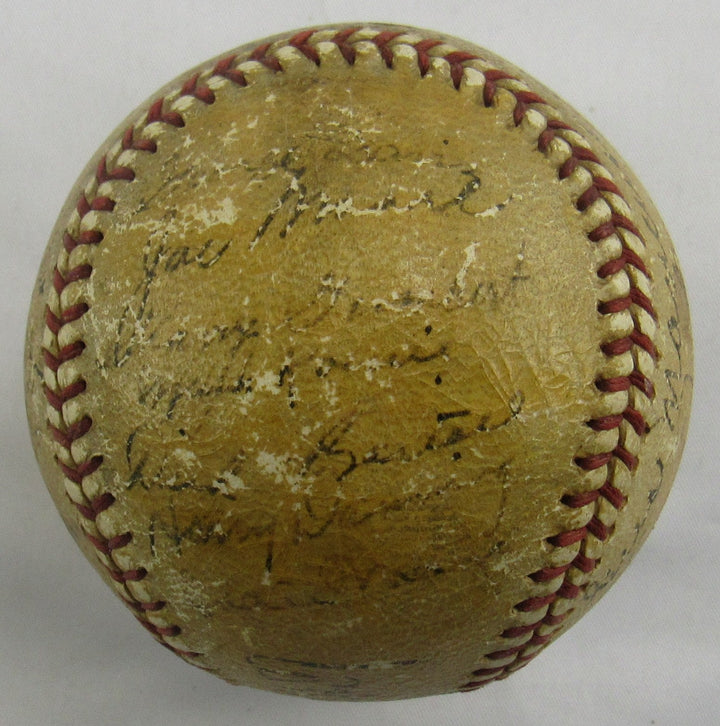 Mel Ott Carl Hubbell Travis Jackson +21 1936 Giants Team Auto Signed Baseball PSA/DNA LOA S74095