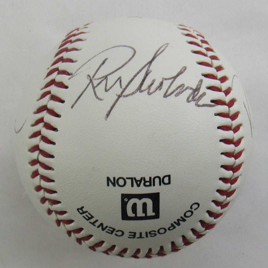 Darryl Strawberry Ed Kranepool Ron Swoboda Ralph Branca Signed Auto Baseball B171