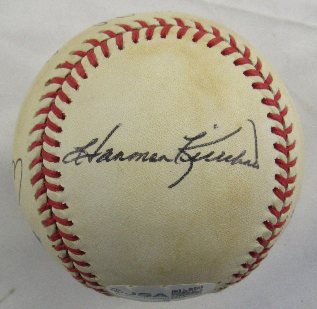 Brooks Robinson Harmon Killebrew Al Kaline + 1 Signed Rawlings Baseball JSA CL29226